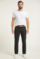 Pantalón de gabardina negro para hombre, diseño casual corte slim fit, Sherman Morgan.