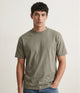 Playera oversize hombre gris lisa 100% algodón cuello redondo manga corta.